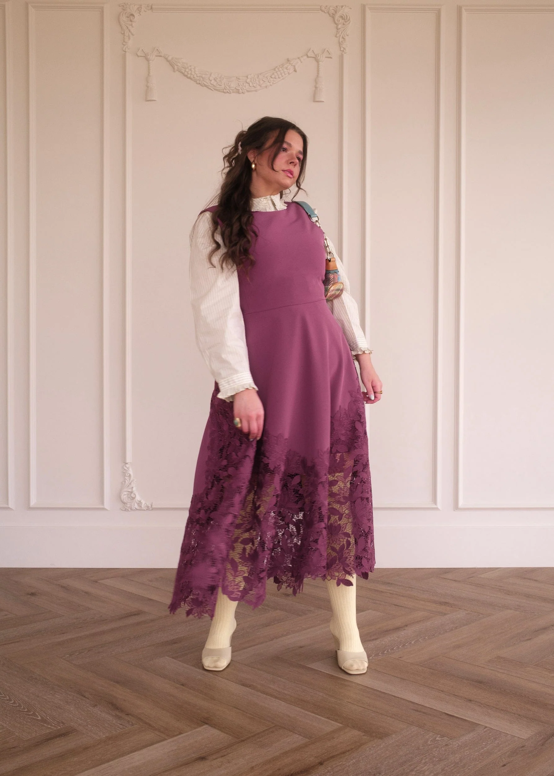 Adara Dress | Laser-Cut Lace Midi - Image 13