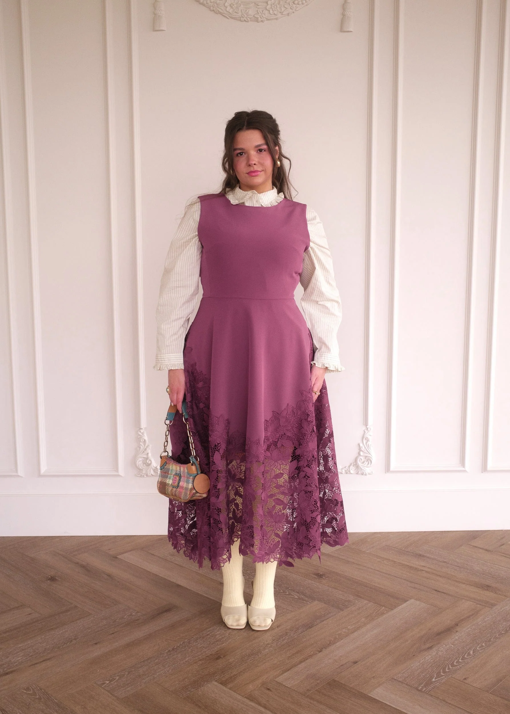Adara Dress | Laser-Cut Lace Midi - Image 7