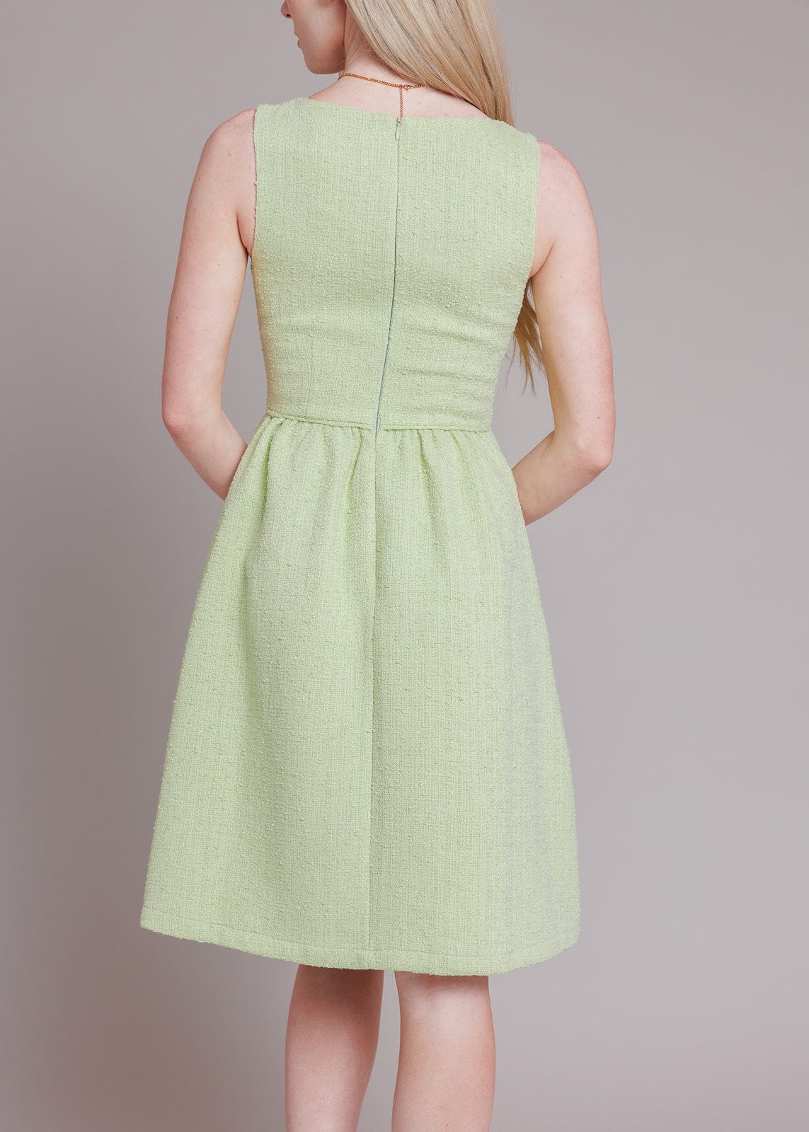 Waldorf Tweed Boucle Dress - Green - Image 4
