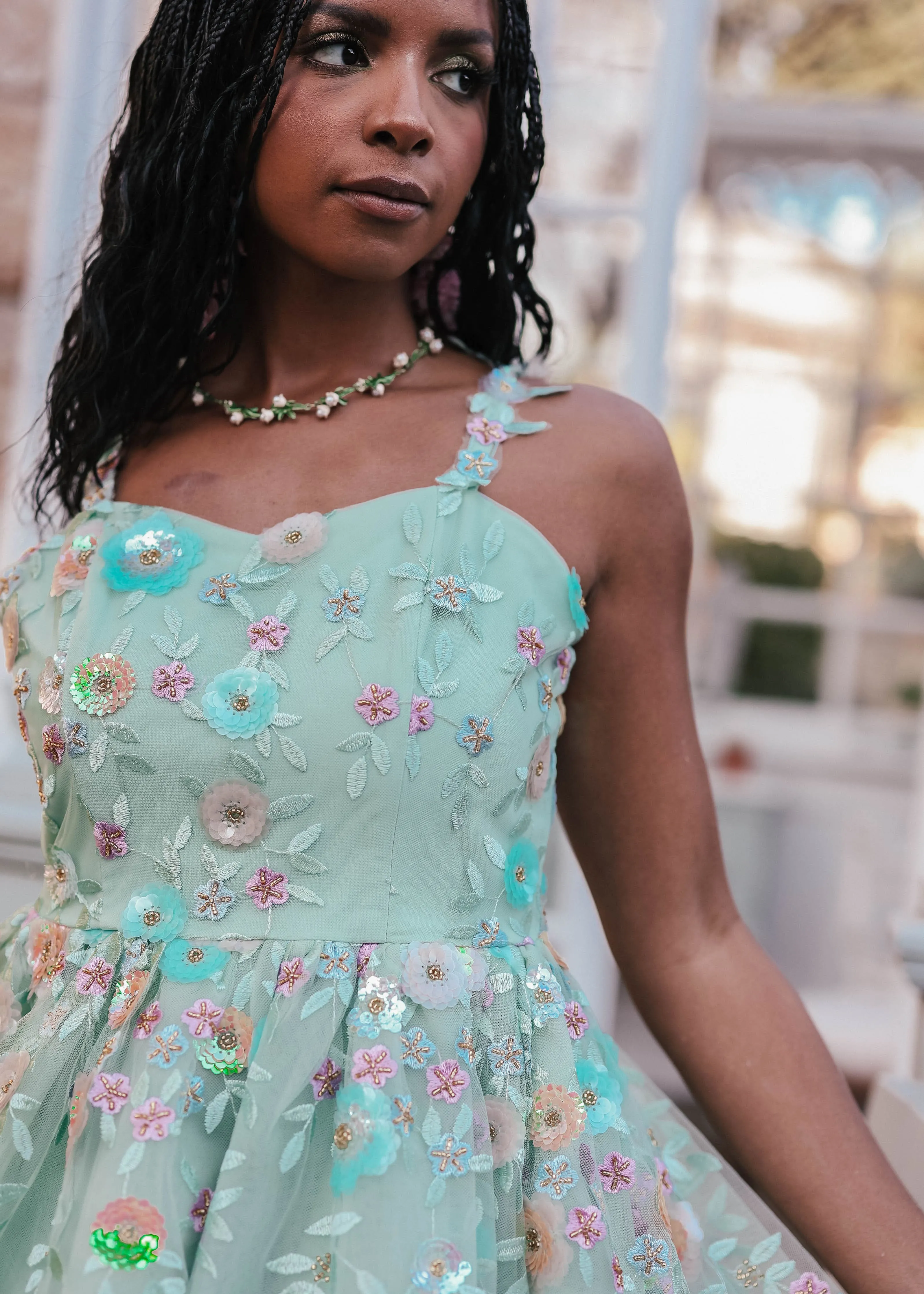 Elowen Dress Teal - Image 4