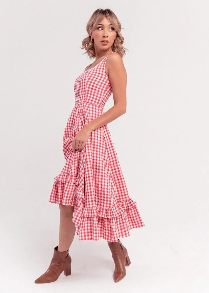 Daze Dress Red Gingham - Image 4