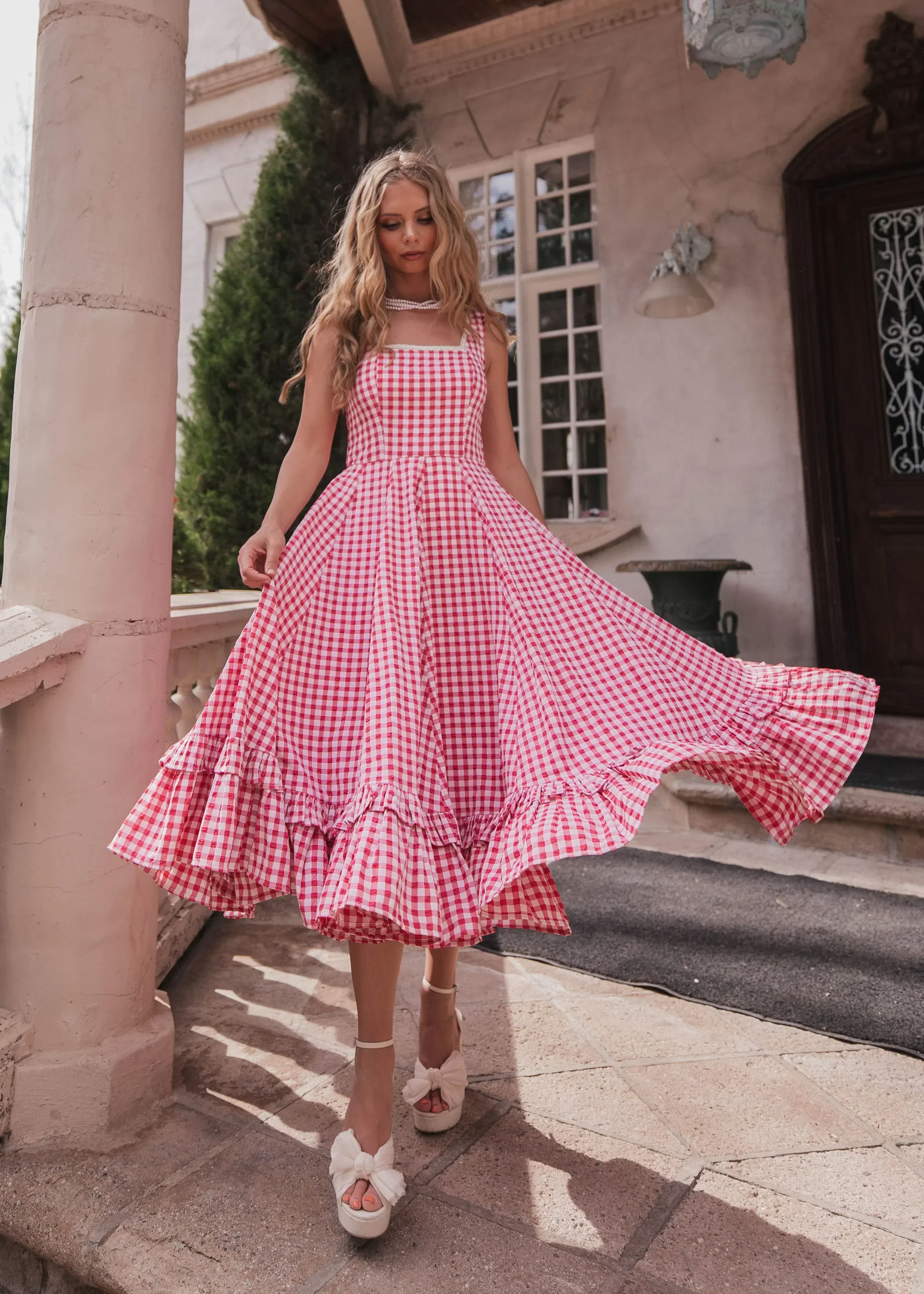 Daze Dress Red Gingham - Image 8