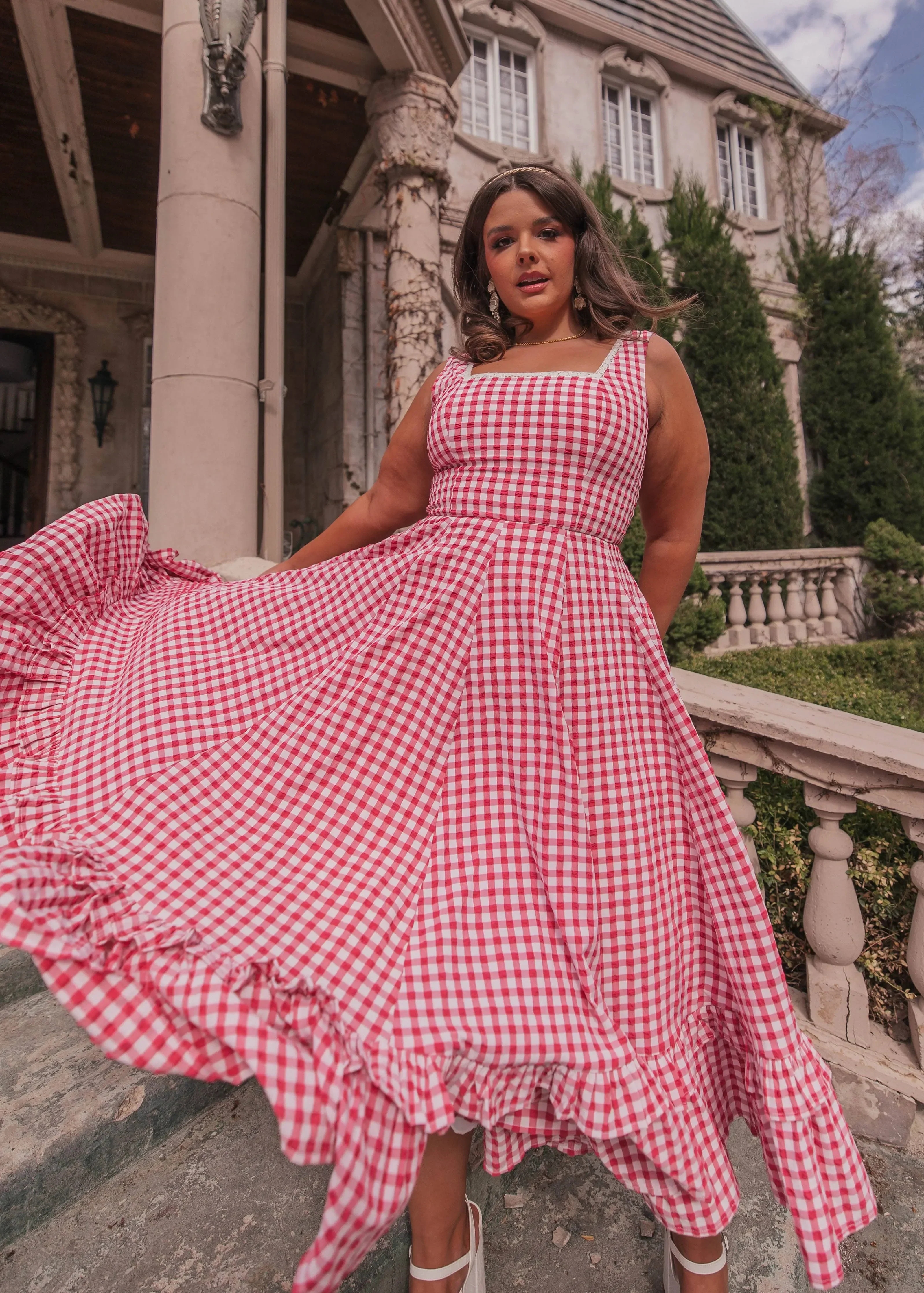 Daze Dress Red Gingham - Image 9